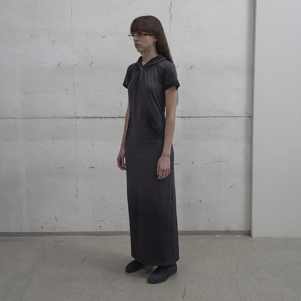 Lcdc Tm Hooded Twisted Dress (Dark Gray)