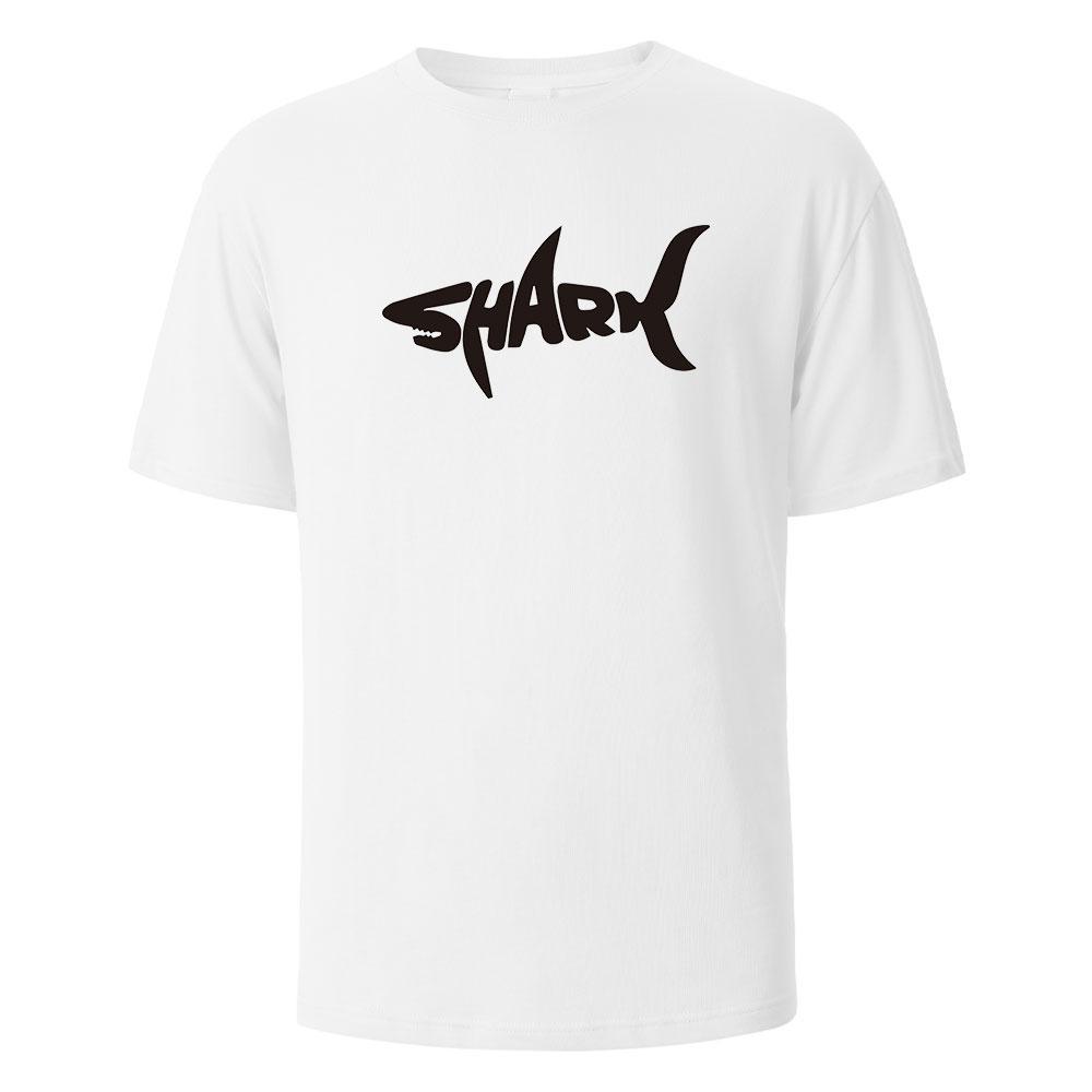 Cotton Shark Print T-Shirt 100% Cotton Summer Tees For Men Women Oversize Casual Tops