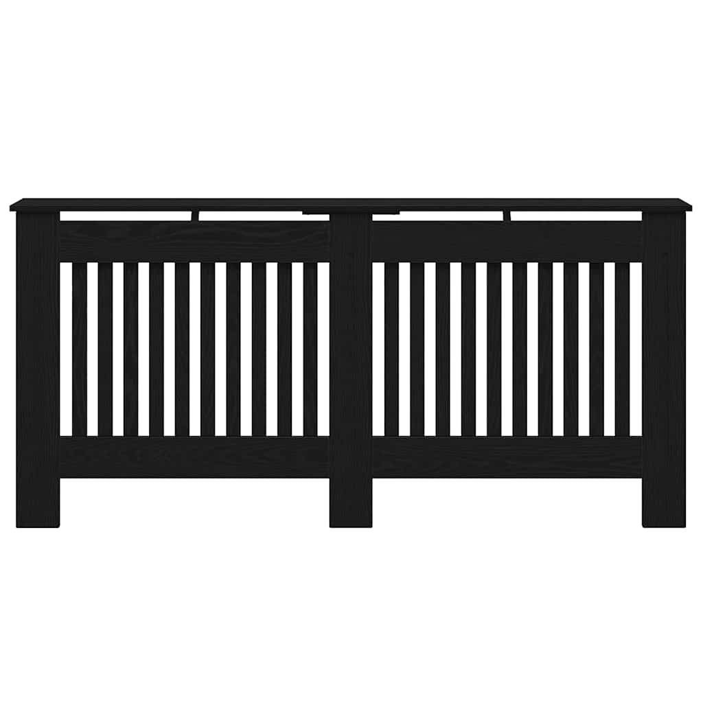 Radiator Cover Black Oak Effect 172 X 19 X 81.5 Cm