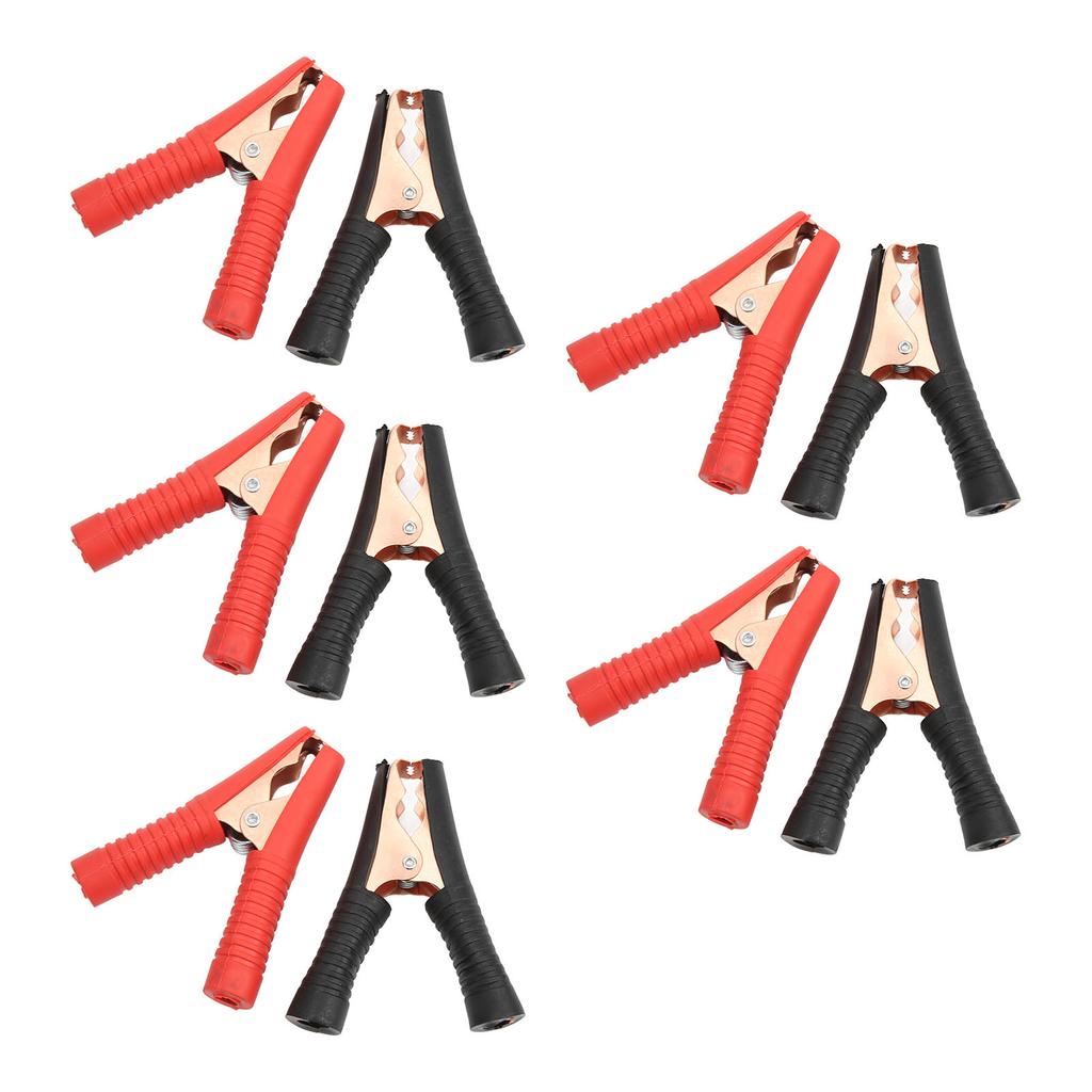 5 Sets Power Inverter Wire Connector Clamps 100A Testing Clip Black Red for Car Truck Batteries