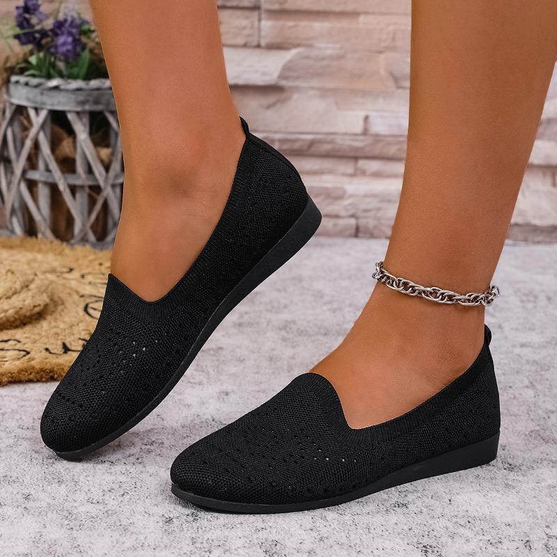 

Модные женские балетки Модная обувь Удобные Противоскользящие Слипоны Лоферы Женские Уличные Большого размера Кроссовки Женские Zapatos De Mujer 36 чёрный