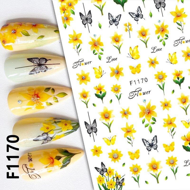 3pcs Stickers Autumn Winter Dry Red Gold Brown Maples Leaves Nail Art Decals Stickers For Nails Art Manicures Tips Decorations