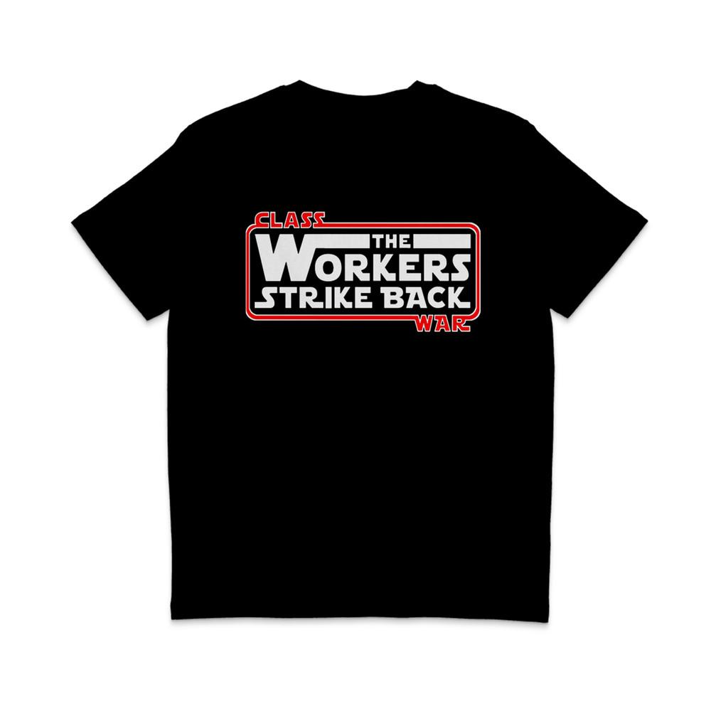 

Class War - The Workers Strike Back - White and Red Text - Organic T-Shirt L