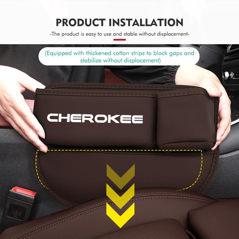 For Jeep Car Seat Gap Multifunctional Storage Bag Water Cup Holder Box Gladiator Rubicon JL JKU TJ YJ CJ Compass Renegade ALT1