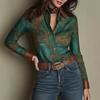 2025 Trendy Patchwork Women's Shirt