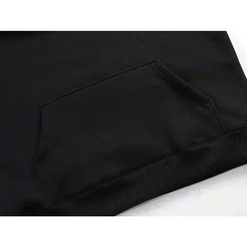 Mikina s kapucí Album ATE, podzim/zima, silná vlna, pánský a dámský svetr, logo na zádech, velký potisk