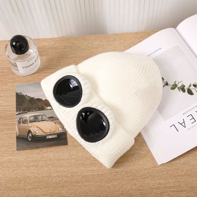 Dix bonnets tricotés en bambou, nouvelles lunettes de soleil automne et hiver pour hommes et femmes, bonnets tricotés résistants au froid et chauds, bonnets froids mode pour le ski et le vélo