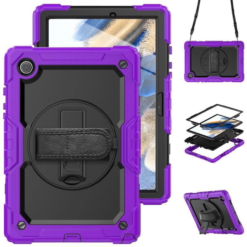 Rotating Stand Case With Wrist Strap IPad Air 11 Inch A16 Shockproof Silicone Cover Kickstand Anti-Slip Scratch
