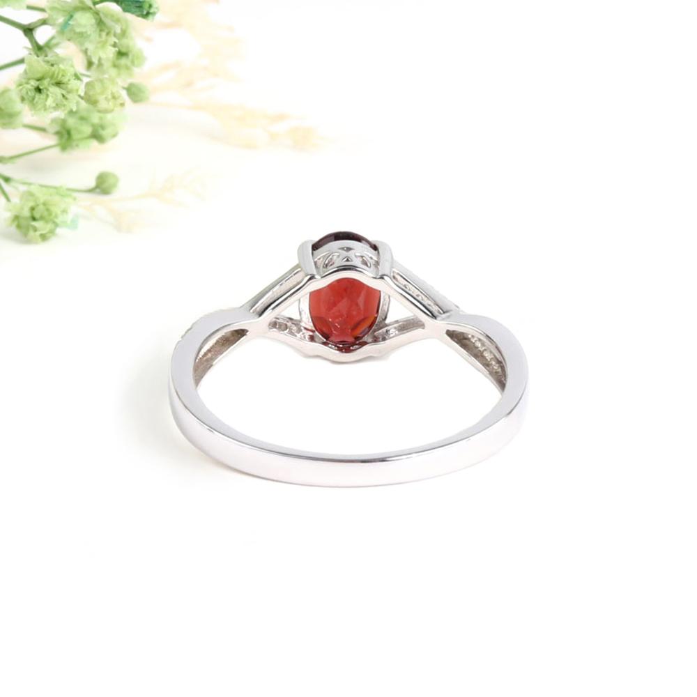 Elegant and Noble Natural garnet Real gemstone Ring 925 sterling Silver fine jewelry for women's anniversary and Engagement gift