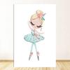 Liten Prinsesse Ballerina Lerret Plakat Rosa Svanetrykk Maleri Barnerom Veggkunst Plakater Ballettjente Bilde Babyrom Dekor