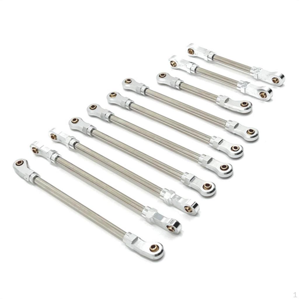 8 Pieces RC Car Tie Rod Kit 1:10 Scale Link Set Exact
