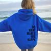 Womens Hooded Sweatshirt Streetwear Loose Fit Long Sleeve Printed Pullover Casual Top