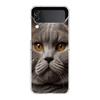 Cover per Telefono Per Samsung Galaxy Z Flip 7 6 5 4 Custodia Trasparente Per Samsung Z Flip 3 PC Rigido Pieghevole Gatto British Shorthair Carino