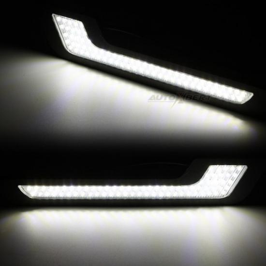 2PCS L Shape White LED Light Car Daytime Running Driving Light DRL Lamp 12V DIY