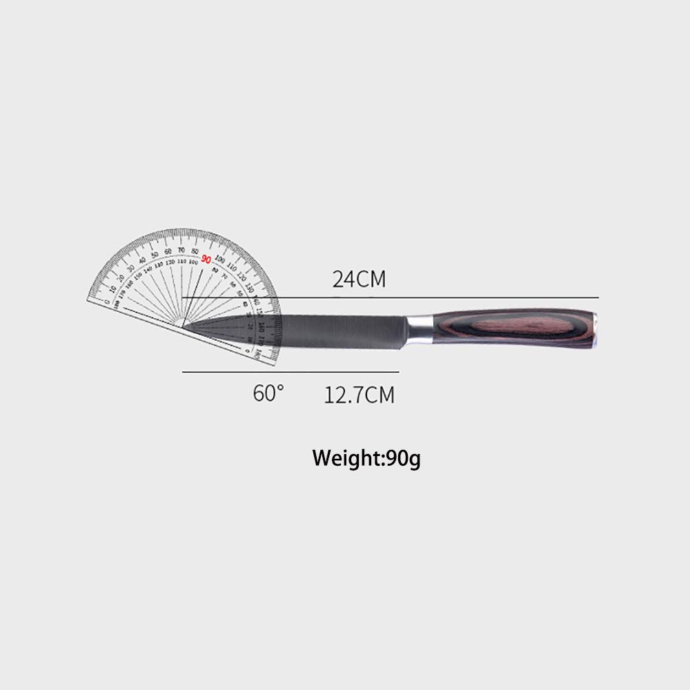 High Carbon Steel Santoku Knife 5 Inch Kitchen Chopping Knives for Vegetable Fruit Cutting Slicing Pakkawood Handle