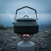 1L Hiking Kettle 304 Stainless Steel Camping Folding Handle Portable Water Boiler for