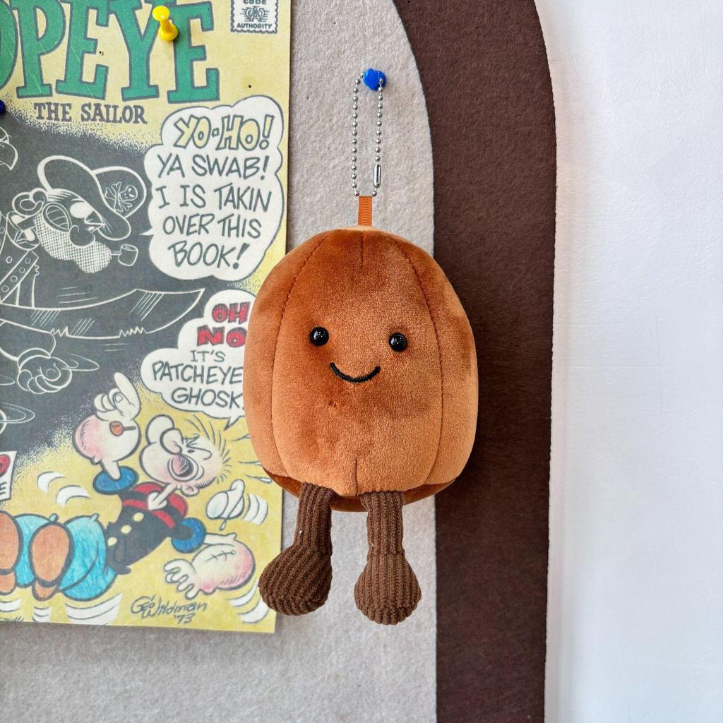 Roztomilý Kreslený Hamburger a Hranolky Plyšový Batoh Přívěsek na Klíče Panenka