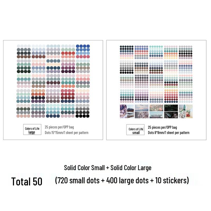 Colorful Polka Dot Hand Account Stickers - Small Round Labels for Sealing and Decoration