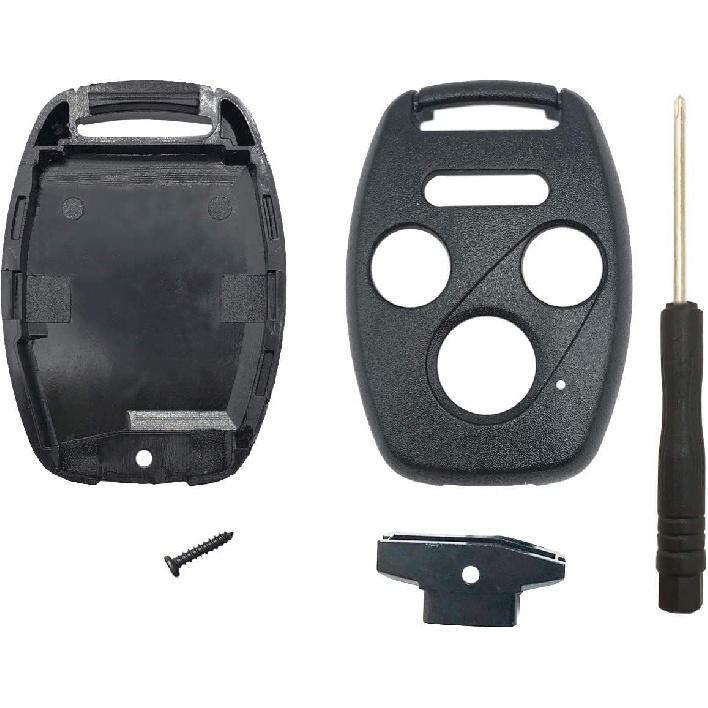 3+1 Buttons Replacement Key Fob Cover Case fit for Honda 2003-2012 Accord 2006-2013 Civic EX 2009-2015 Pilot 2005-2006 CR-V Ridgeline Odyssey Keyless