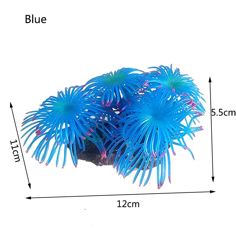Искусственные Подводные Кораллы Аквариумные Декорации для Аквариума Растения Водная Трава Декор Красивые синий