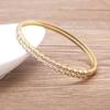 Nidin Elegant Double Row CZ Cubic Zirconia Bangle Bracelet for Women Wedding Engagement Statement Bracelets Fashion Jewelry Gift