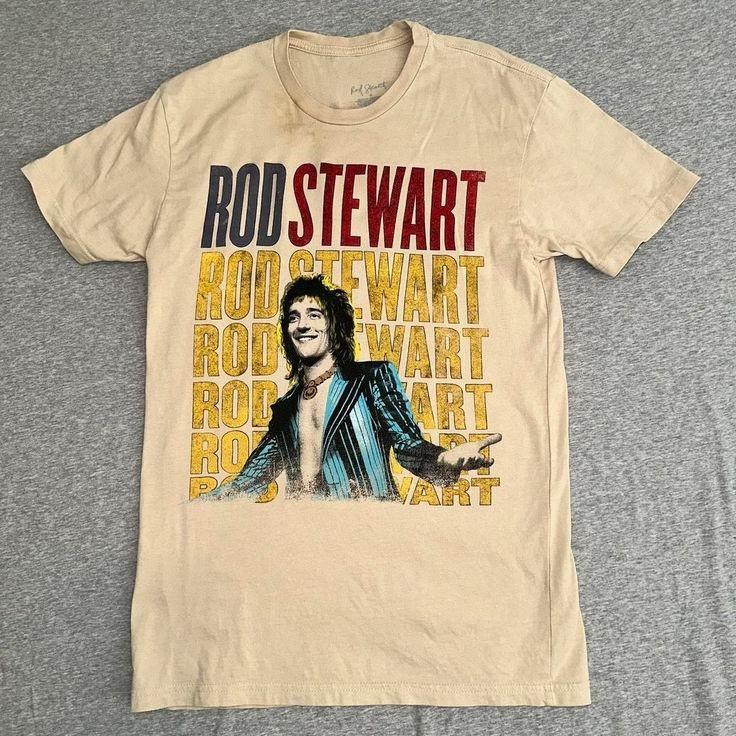 

Rod Stewart Live In Concert Tour Band Tee Maggie May Rock SEG_509 Unisex T-Shirt XL