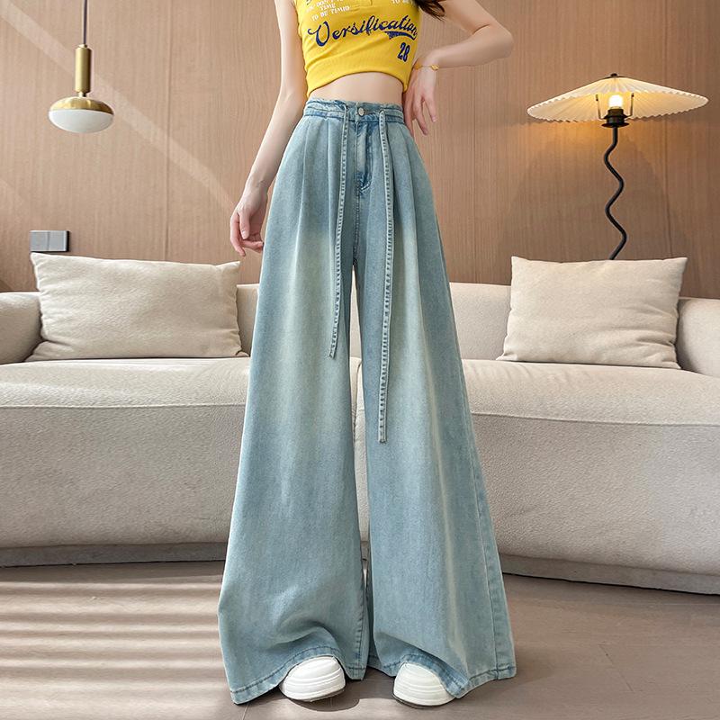

Women s High-Waisted Retro Flare Wide-Leg Jeans - Spring/Summer Double Extra Large