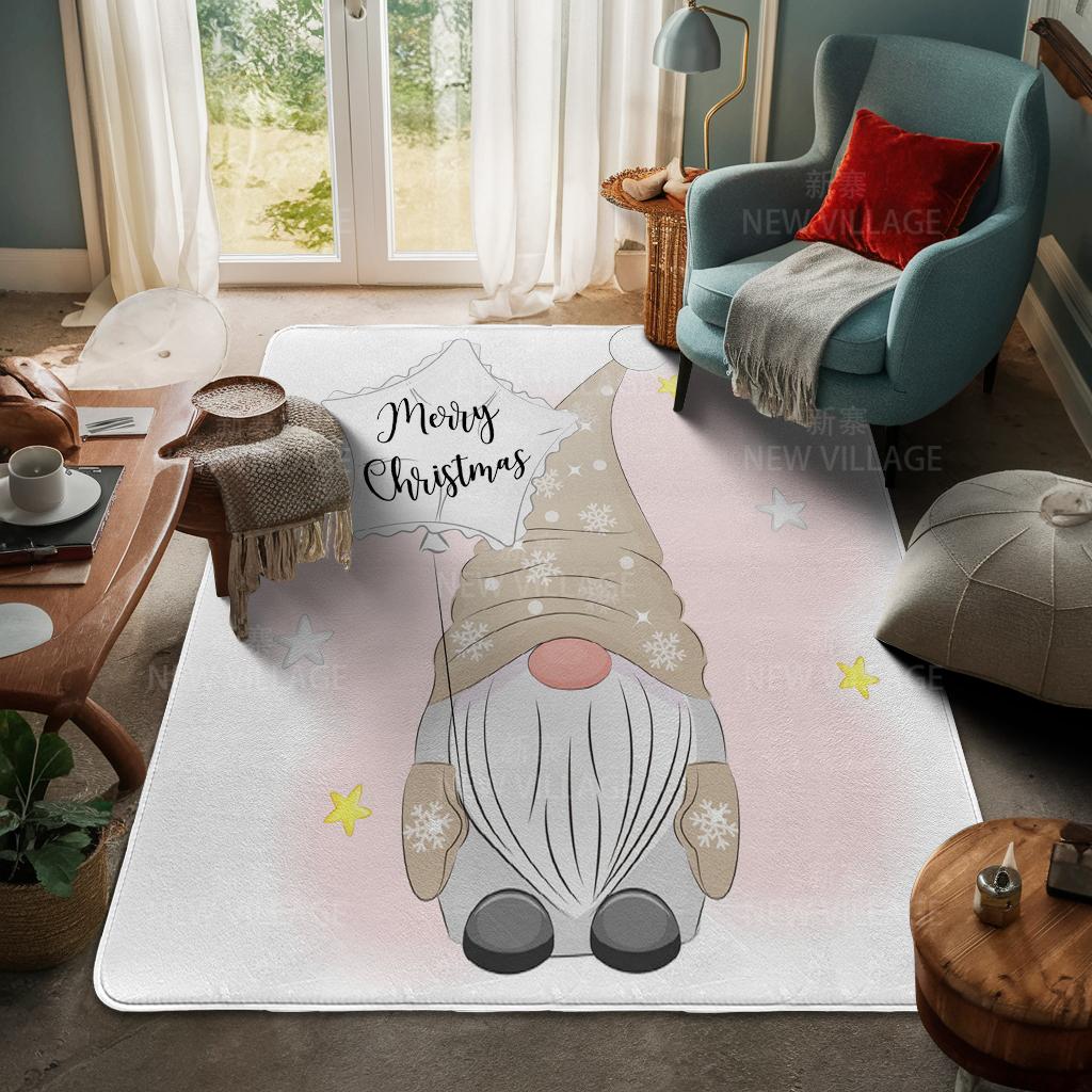 House Entrance Carpet Home Door Mat Living Room Bath Foot Bathroom Non-slip Water Absorption Rugs Bath Merry Christmas Winter