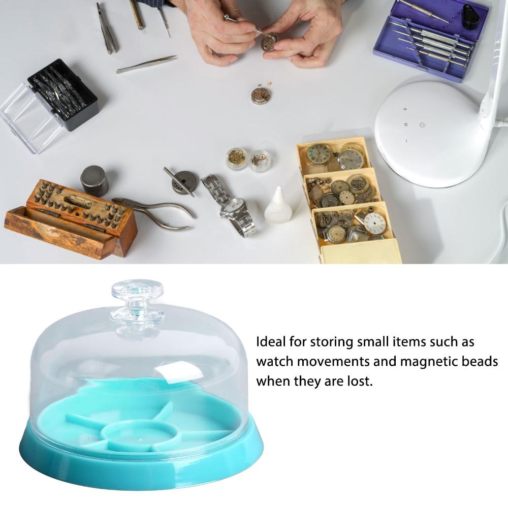 

Синій Лоток для Годинникових Деталей З Відділеннями Пилозахисна Кришка Повний Набір Коробка для Зберігання Апаратні Деталі зелений