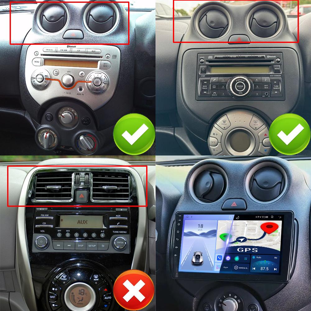 Per Nissan March MICRA 2010-2015 Autoradio Android Lettore Video Multimediale Navigazione GPS Carplay Schermo Touch Stereo Auto Sistemi Intelligenti