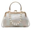 Dinner Embroidery Pearl Portable Shell Bag Women's 2025 Summer New Niche Design Clip Crossbody Bag