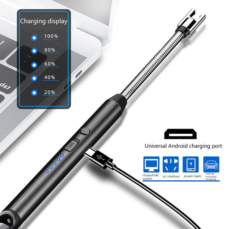 Kitchen Electric Usb Windproof Lighter Long Candle Bbq Gas Stove Ignition Gun