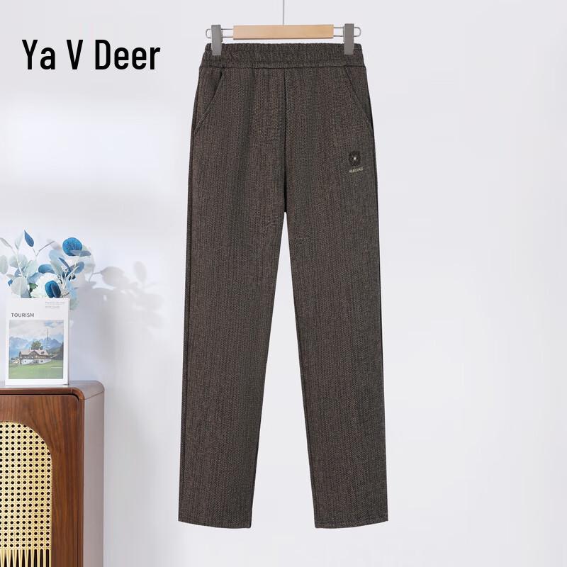 Yalu 2025 New Collection Mid-Aged & Elderly Warm Straight-Leg Trousers 3XL