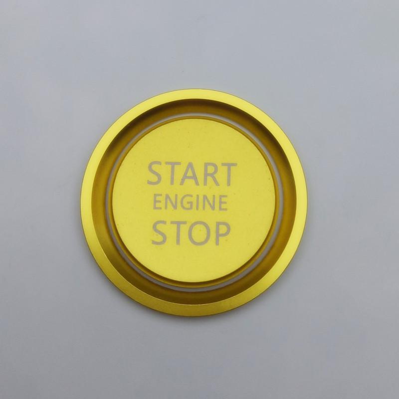 

Infiniti QX50 (2018-2020) Gold Aluminum Start Ring Cover Sticker Silver - Outer Ring