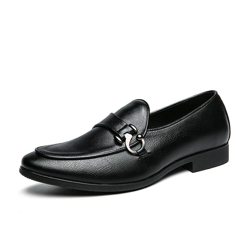 New Korean version trend Doudou shoes large size men's one-pedal leather shoes men's business casual leather shoes men's shoes