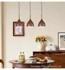 New Chinese Style Minimalist Wood Grain Chandelier for Dining, Bedside, or Bar