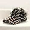 Spring Summer Rhinestone Embroidered Flower Baseball Cap Korean Fashion UV Sun Hat Casual Stylish
