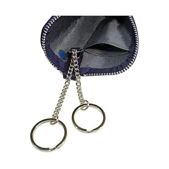 Inden-ya Inden Key Case D, Deer Leather, Navy x White Lacquer, Small Checkerboard Pattern, Special Order Color 4707-14-167