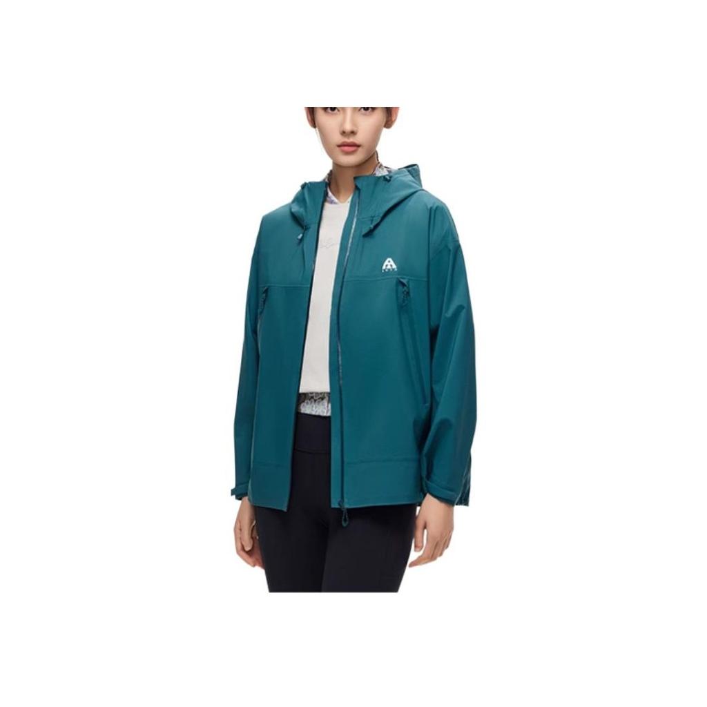 Anta Comfortable Versatile Waterproof Windproof Jacket Women Outerwear Slate-Green 962516601-6