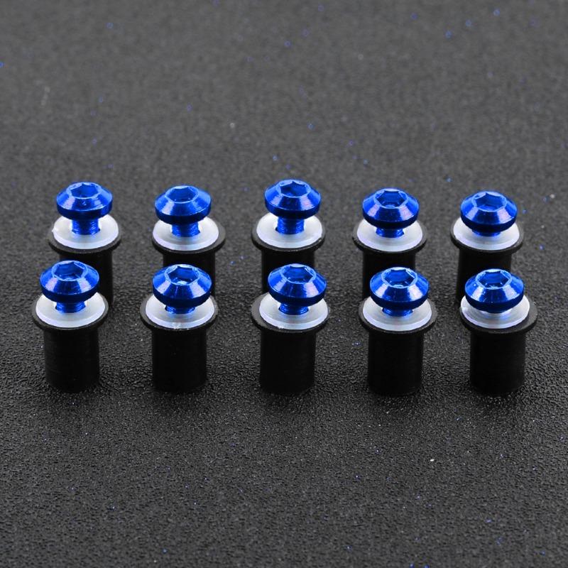 M5 Fastener Nuts Windscreen Screw Mounting Bolts for Honda XL 650 600 700 1000 125V Transalp Varadero XRV 750 Aluminum Alloy