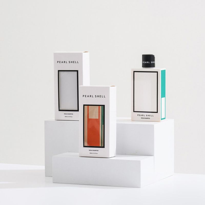 PEARL SHELL Pearl Shell Vega Shampoo 200ml Pearl Shell Transparent Vanity Bag + Shopping Bag