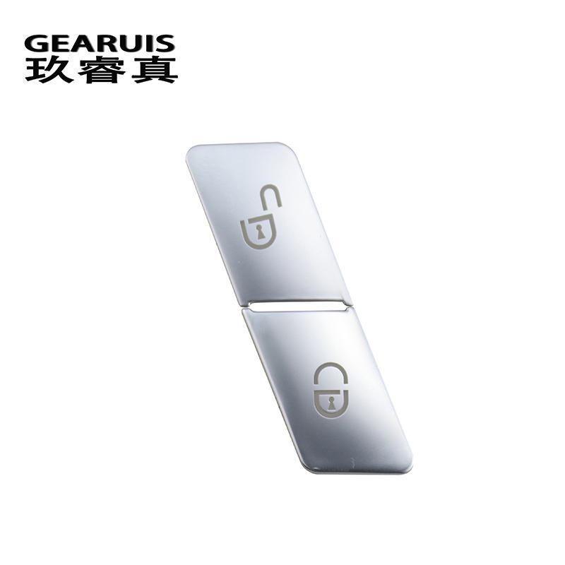 Car Styling For Mercedes Benz C Class W204 Door Lock Switch Cental Locking Buttons Cover Handle Key Sticker Interior