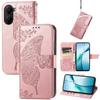For Xiaomi Redmi Turbo 4 5G/Xiaomi Poco X7 Pro 5G Case with Strap Butterfly Pattern PU Leather Wallet Phone Cover