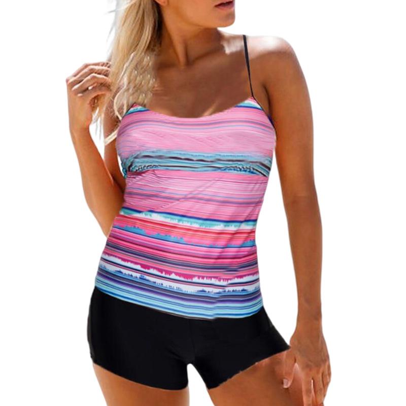 

Женский розовый купальник танкини с открытой спиной и халтером для пляжа и весны XL