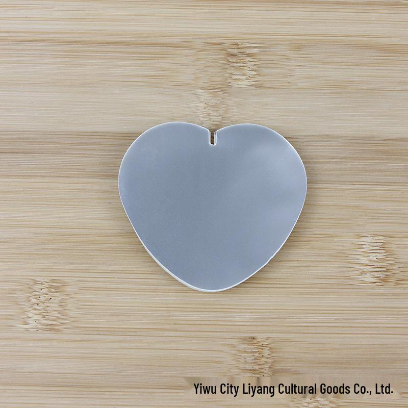 Heart-Shaped Frosted Iron Badge Pin (53x57mm) - High-Quality Brooch Lapel Accessory