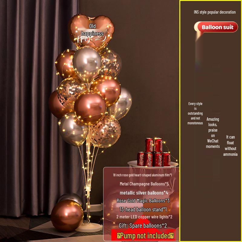 Świecący Stojak Podłogowy na Balony do Dekoracji Urodzinowej Dziecka