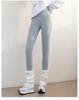 Women's High-Waisted Lambswool Leggings - Autumn/Winter, Warm Fleece, Non-Irritating Cotton for Belly and Legs