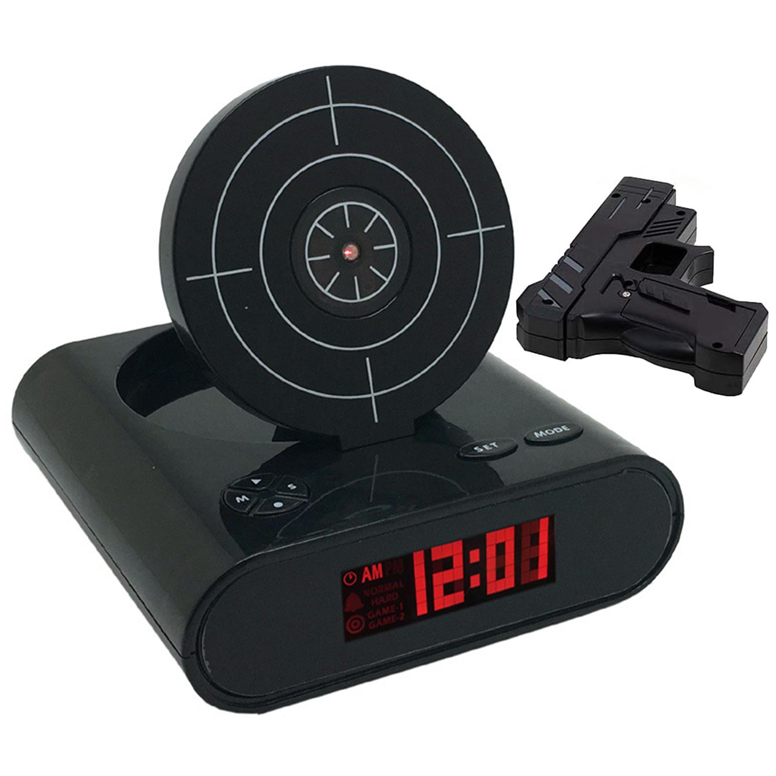 

Personalized Wake Shot Alarm Clock & LED Display Digital Target Alarm Clock Ringtones Customization 2 Alarming Modes чорний