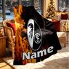 Custom Name Personalized SC Freiburg Print Blanket, Home Decor, Bedroom, Sofa, Camping, Couch, Gifts for Birthday Christmas