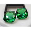 Natural Green Tsavorite Garnet Square For Earring Making 20-21 Ct Pair Gemstone